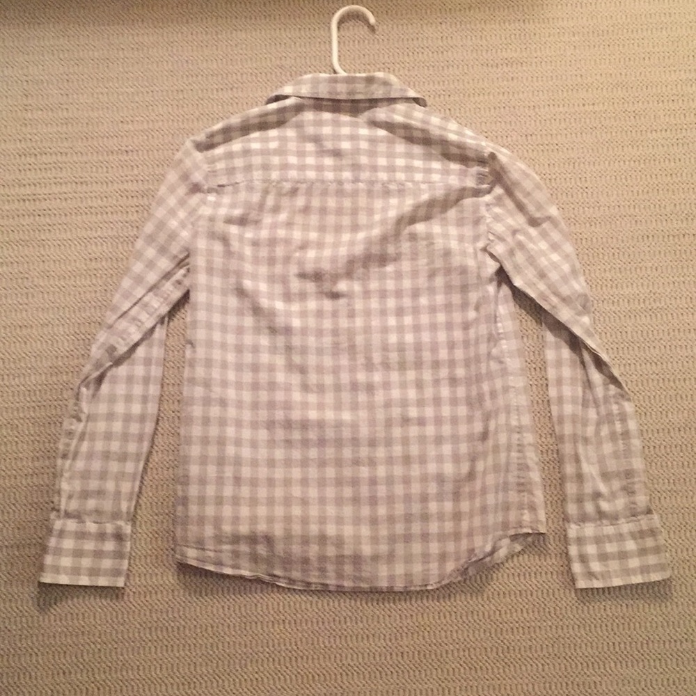 Grey And White Gingham Button Down - image 3